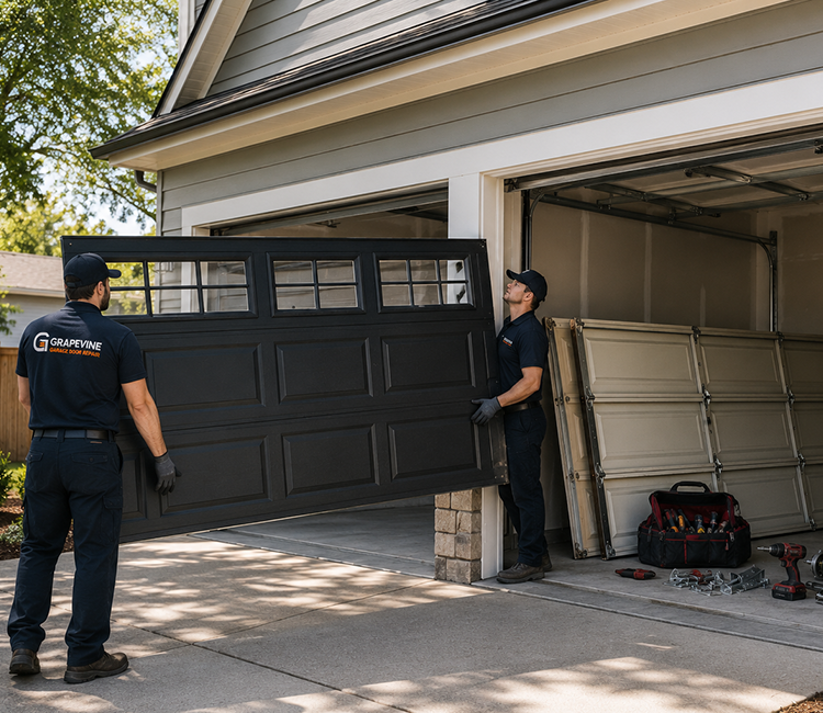 Garage door replacement in Grapevine TX