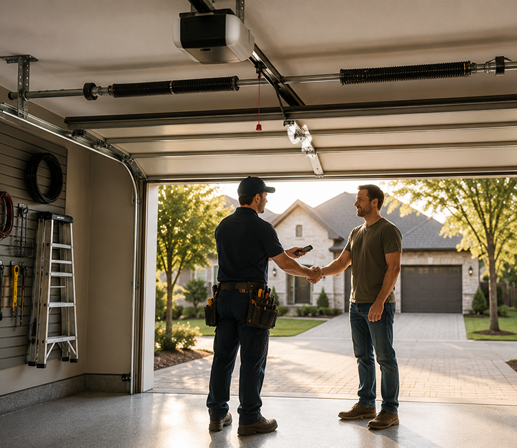 Insulated garage door installation in Grapevine TX