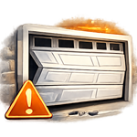 stucked garage door